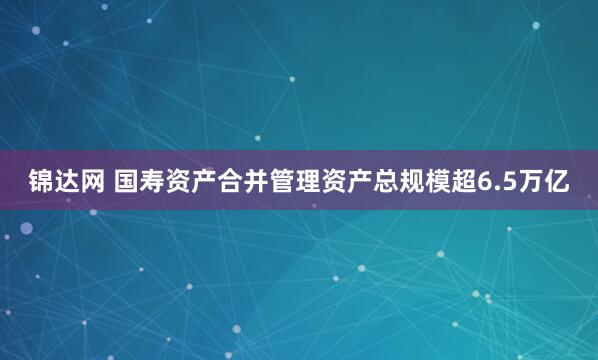 锦达网 国寿资产合并管理资产总规模超6.5万亿