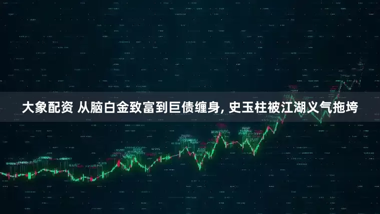 大象配资 从脑白金致富到巨债缠身, 史玉柱被江湖义气拖垮