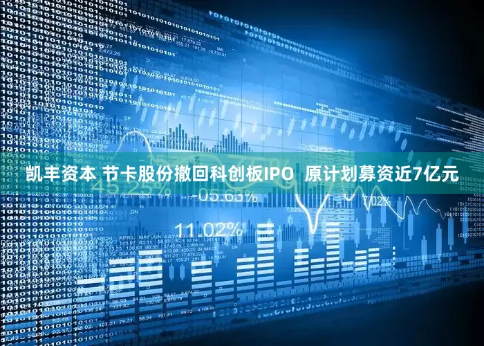 凯丰资本 节卡股份撤回科创板IPO  原计划募资近7亿元